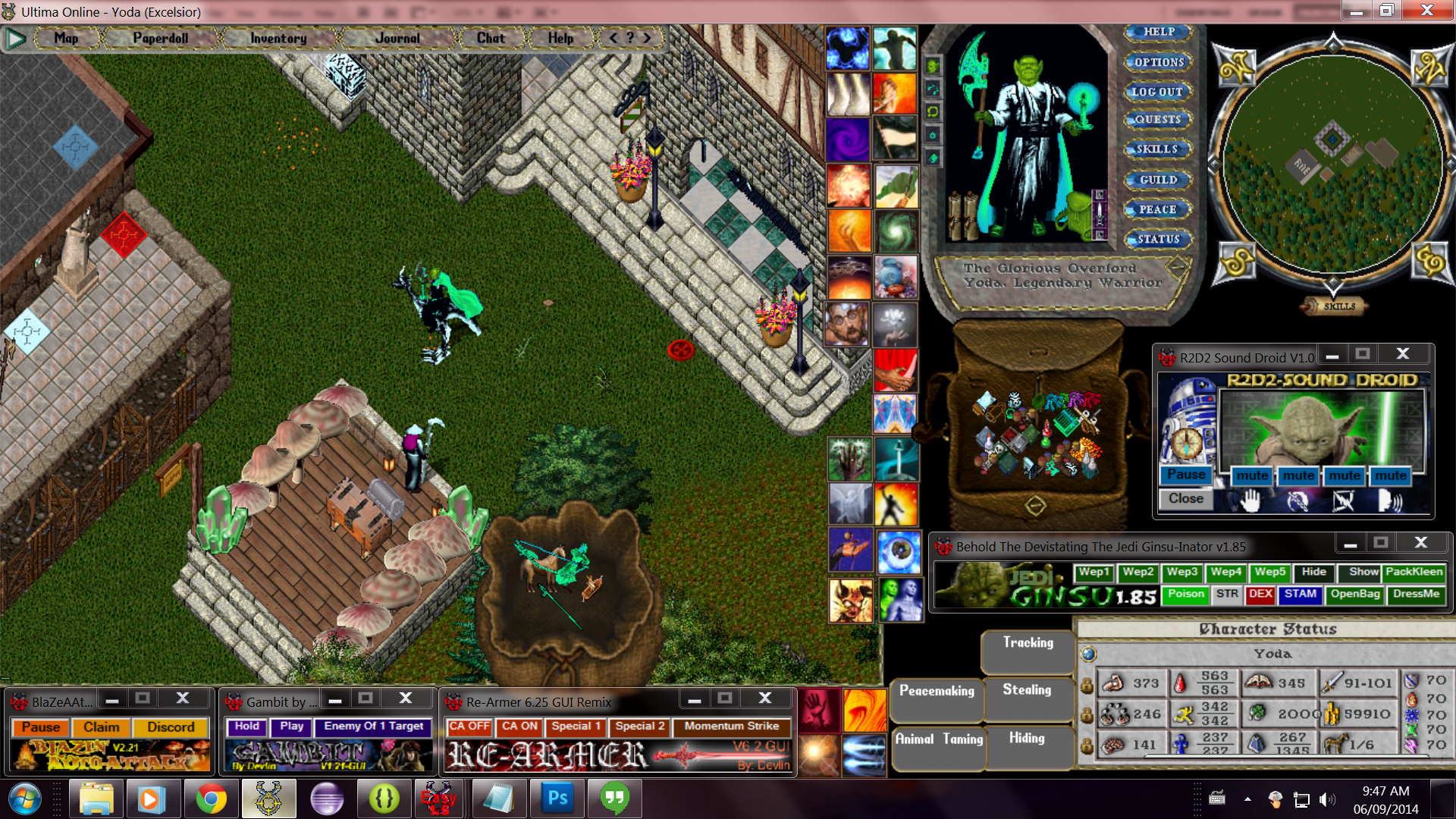 My Desktop Layout For Uo